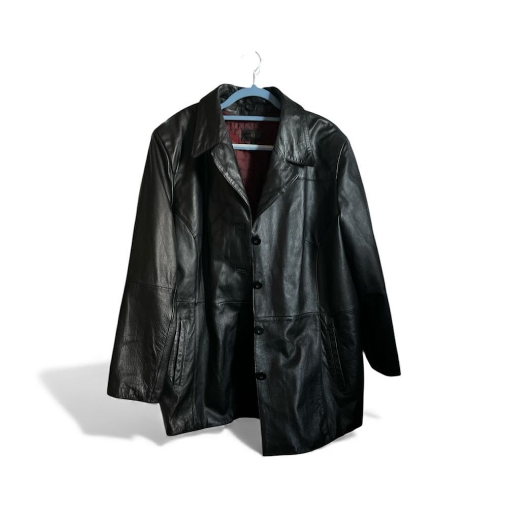 Wilsons Leather Black Trench Coat size 3x